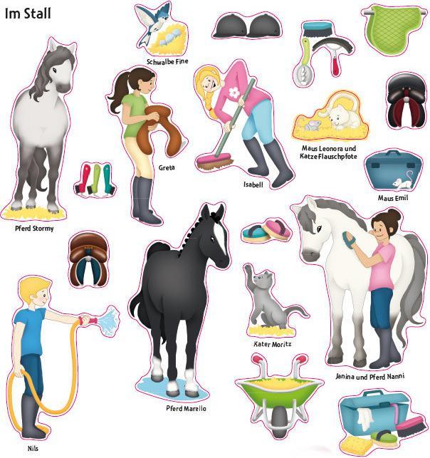 Actual product image Das Hin-und-weg-Stickerbuch. Pferde und Ponys (German, Natascha Pitz, 2018)