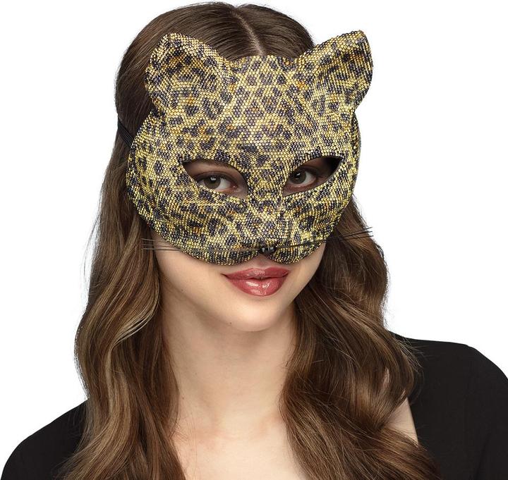 Actual product image Boland Diamond cheetah half mask