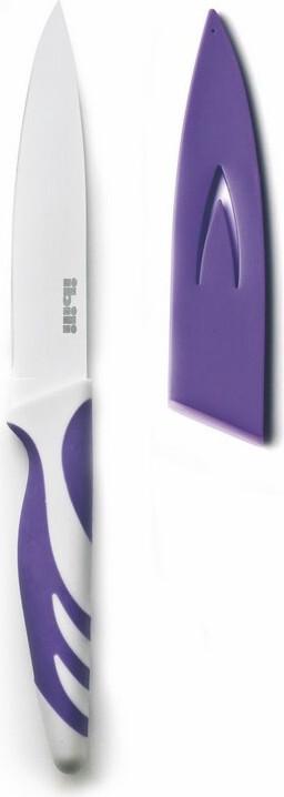 Actual product image Ibili Kochmesser Lila mit Messerschutz 12 cm Perfekt für präzises Schneiden, Antihaftbeschichtung (12 cm)