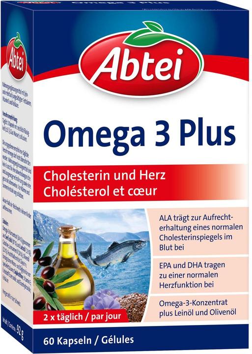 Produktbild Abtei Omega 3 Plus Kaps 60 Stk (60 Stück, Kapseln, 500 g)