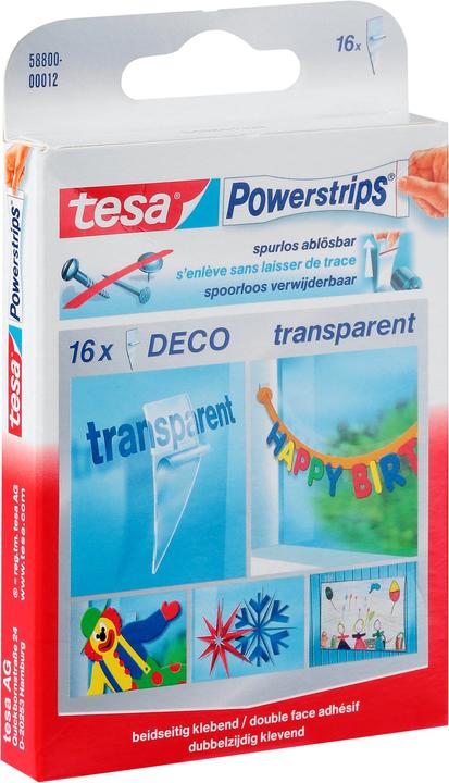 Produktbild tesa Powerstrips Transparent Deco (0.20 kg)
