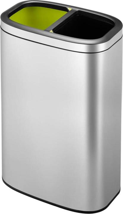 Image du produit EKO Système de tri des déchets OLI-Cube Open Top Bin 2 x 20 L acier inoxydable brossé, avec entrée (40 l)