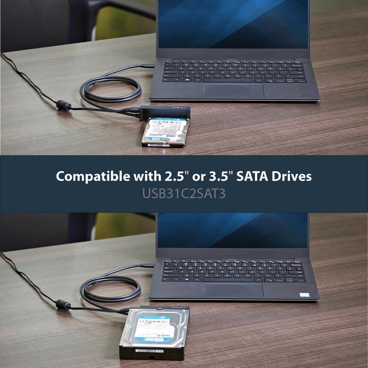 Image du produit StarTech Câble Adaptateur USB-C Vers Sata (USB-C, 1 Ports)