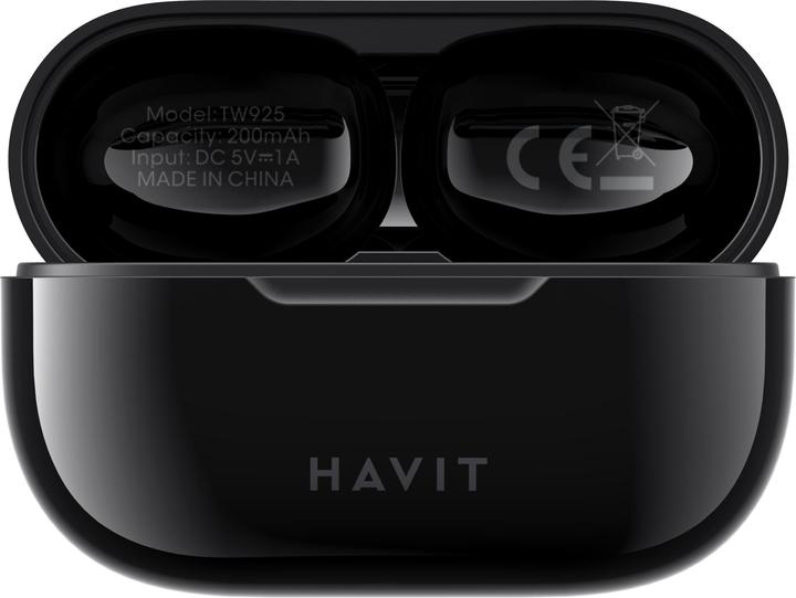 Actual product image Havit TWS Bluetooth Headset Black Wireless Headphones In Ear Music Black (100 h, Wireless)
