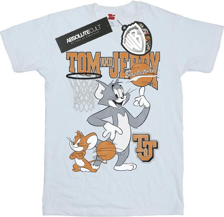 Actual product image Tom & Jerry Girls Spinning Basketball Cotton T-Shirt (152, 158)