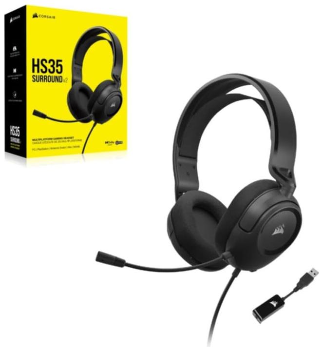 Actual product image Corsair HS35 SURROUND v2 Headset Wired Head-band Gaming Black (Cable)