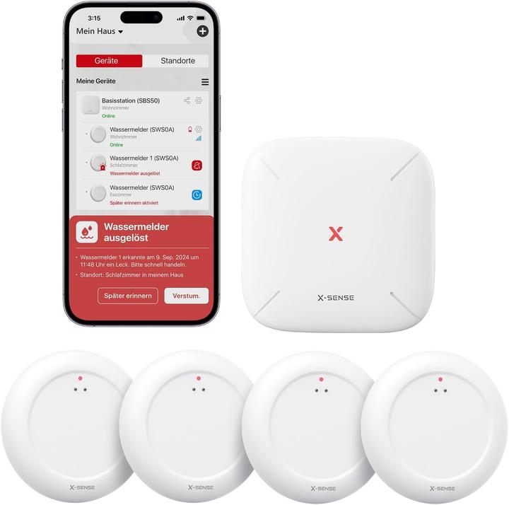 Image du produit X-Sense WLAN Wassermelder-Set mit Basisstation