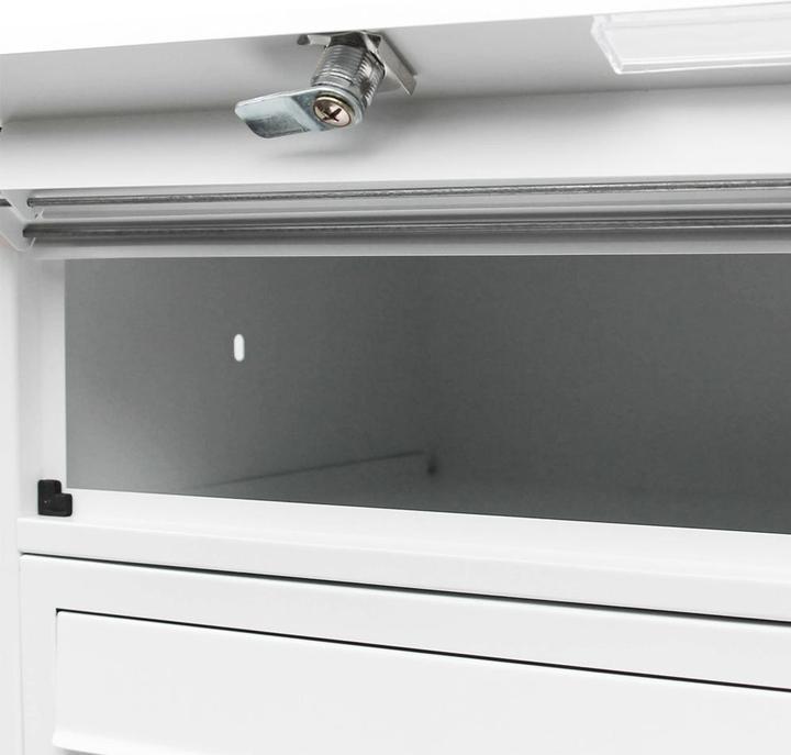 Produktbild Wiltec 8er Briefkastenanlage weiss 2x4 Fächer Standbriefkasten Briefkasten Post