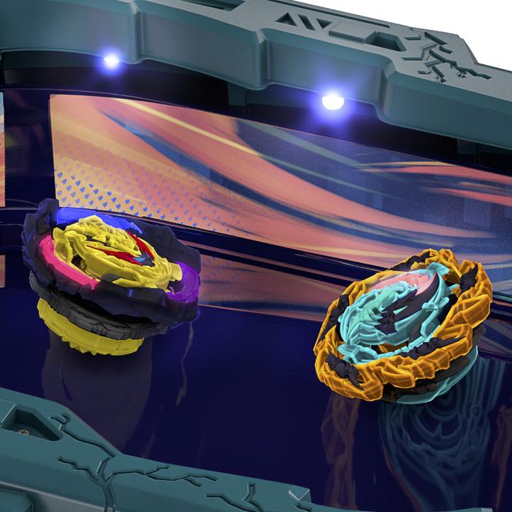 Productafbeelding Hasbro Beyblade Burst QuadStrike Light Ignite Beyblade Stadion Strijdset (Duits, Frans, Italiaans, Engels, Nederlands, Zweeds, Noors, Pools)