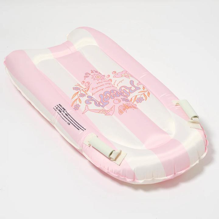 Actual product image Sunnylife Kids Surf Mat Dolphin Surf Co Pink Stripe