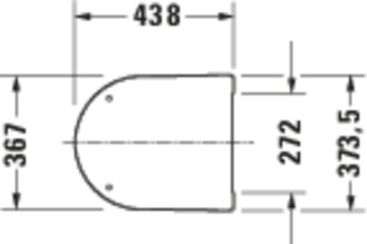 Actual product image Duravit ME by Starck Compact toilet seat, stainless steel hinges, with soft-close mechanism