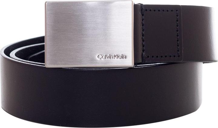 Immagine prodotto Calvin Klein Cintura da uomo con placca formale da 3,5 cm in pelle, nera, 95 cm (95)