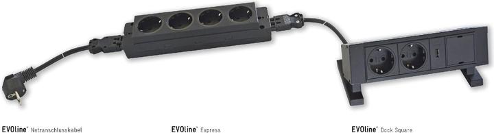 Produktbild Evoline Express Typ 910 Steckdosenleiste 3x Steckdose, schwarz (3 x)