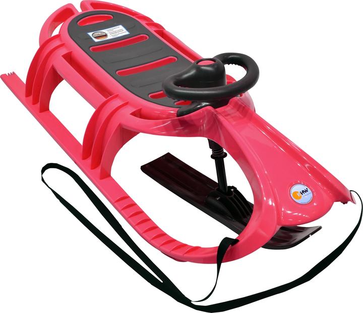 Immagine prodotto KHW Sledge Snow Tiger rosa 105x27x47 cm, 2,9 kg, carico massimo 60 kg, a partire da 6 y.