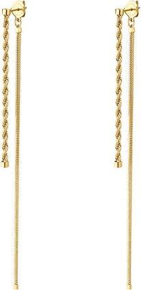 Brosway - Long gold-plated earrings 2 in 1 Essential BNL09 - Length: 10 cm