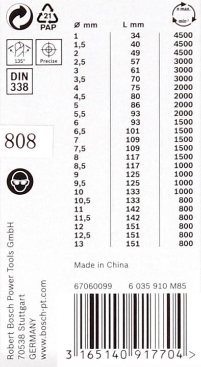 Image du produit Bosch Professional Zubehör Jeu de forets hélicoïdaux HSS PointTeQ, 25 pièces, ProBox, 1-13 mm (12,5 mm, 13 mm, 9,5 mm, 10 mm, 10,5 mm, 11 mm, 11,5 mm, 12 mm, 6,5 mm, 7 mm, 7,5 mm, 8 mm, 8,5 mm, 9 mm, 3,5 mm, 4 mm, 4,5 mm, 5 mm, 5,5 mm, 6 mm, 1 mm, 1,5 mm, 2 mm, 2,5 mm, 3 mm)