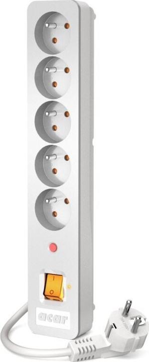 Actual product image Acar Power strip X5 surge protector 5 sockets 3 m white (ALP-ACARX5 ----- 553) (5 x, CEE 7/5, 3 m)
