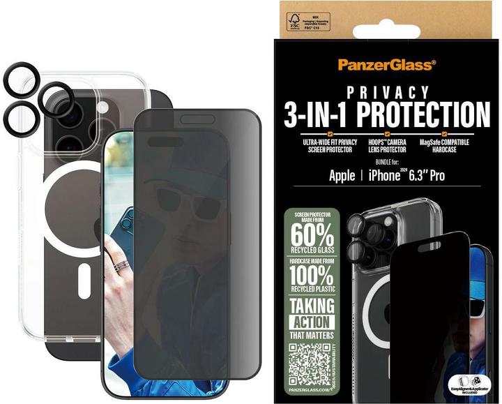 Productafbeelding PanzerGlass Privacy (1 Stuk, Apple iPhone 16 Pro)