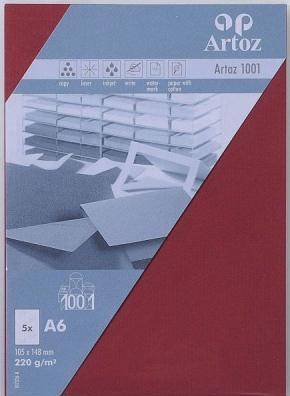 Immagine prodotto Artoz 1001 carte rosso vino (A6, 220 g/m², 5 x)