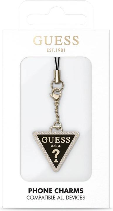 Actual product image Guess zawieszka GUCPMTDCK Phone Strap Triangle Diamond Charm with Rhinestones (Aluminium, Plastic, Nylon)