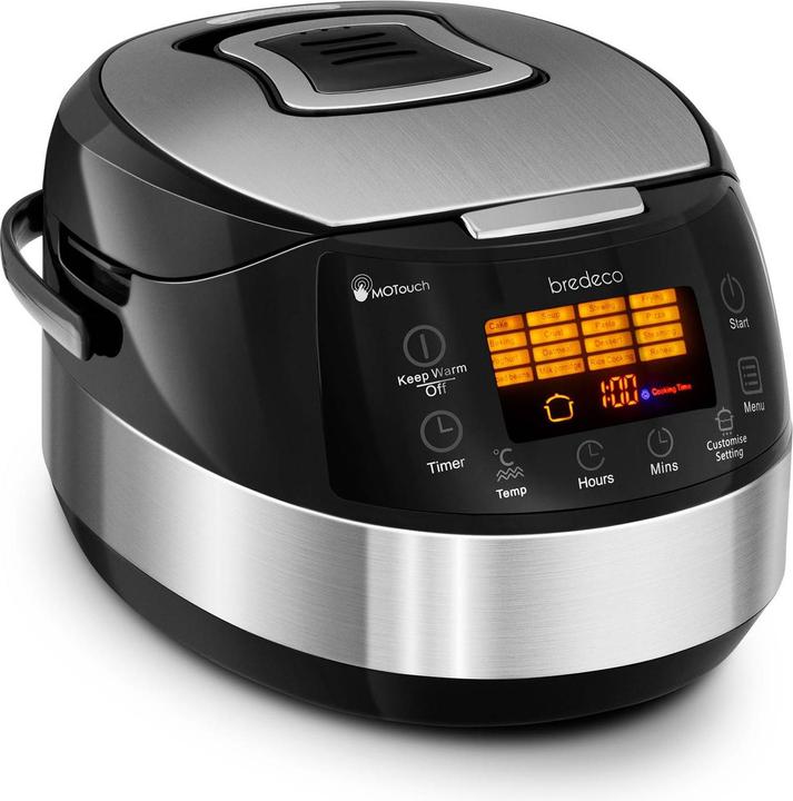 Produktbild Bredeco Multikocher Kochtopf Dampfkocher Schnellkocher 5 L 16 Programme