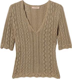 Twinset Twin-set Maglie Golden Green Lurex