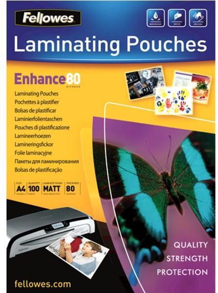 Produktbild Fellowes Enhance 80 (A4, 100 Stück, 80 µm)