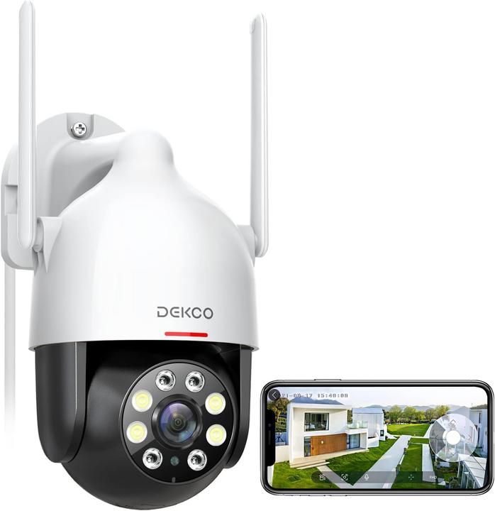 Image du produit Dekco Caméra de surveillance extérieure, IP66, blanc (2304 x 1296 Pixels)