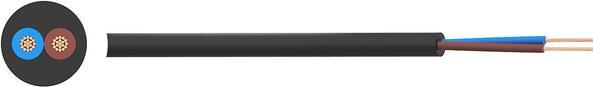 Actual product image RND Electronics YY Mains cable 2x 1.5mm² copper Unshielded 500V 50m Black (0.30 m)