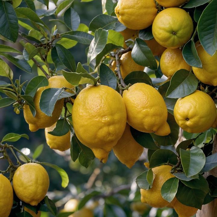 Actual product image Plant in a Box Citrus calamondin, citrus limon, ficus carica, olea - set of 8 Mediterranean fruit trees (25 cm)