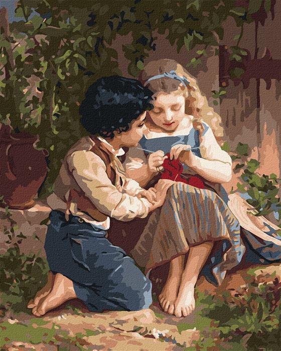 Actual product image Ideyka Painting by numbers - Together in the garden 40 x 50 cm