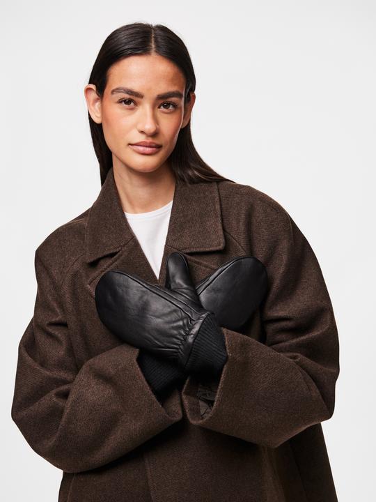 Actual product image Pieces Pcnellie New Leather Mittens Noos (L)
