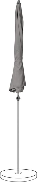 Actual product image Suncomfort by Glatz Marktschirm Suncomfort Siesta Sonnenschirm 200cm stone grey