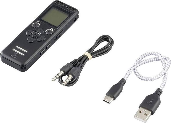 Produktbild Renkforce RF-DVR-E36 Digitales Diktiergerät Aufzeichnungsdauer (max.) 70 h Schwa (8 GB)