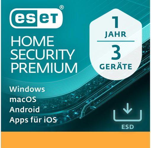 Immagine prodotto ESET HOME Security Premium ESD, versione completa, 3 utenti, 1 (3 Utente, 12 mesi)