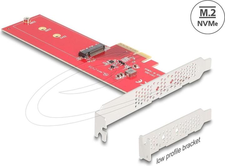 Actual product image Delock PCI Express 5.0 x4 card to 1 x internal NVMe M.2 Key M - Low Profile Formf
