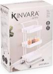 Produktbild Kinvara 3-stöckiger weisser Kunststoff-Organisationswagen