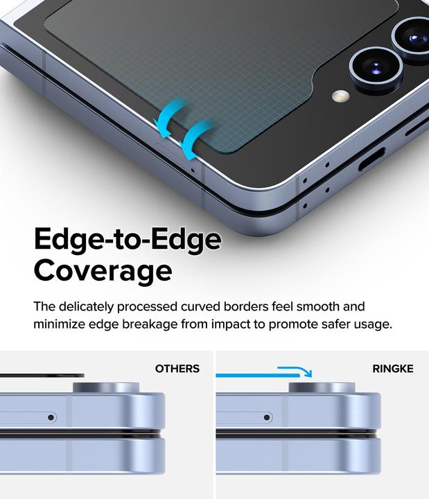 Produktbild Ringke Screen Protector for Galaxy Z Flip 6 COVER DISPLAY PROTECTOR GLASS 2 pack (2 Stück, Samsung Galaxy Z Flip6)
