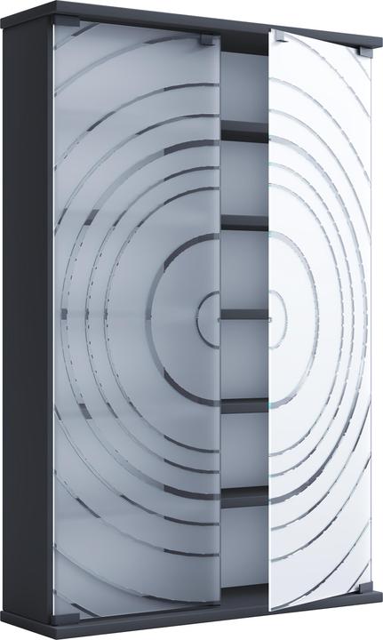 Immagine prodotto VCM Holz CD DVD Stand Regal Glastür Tilano L (60 x 92 x 18 cm)