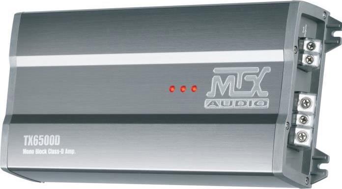 Immagine prodotto MTX Audio Amplificatore MTX TX6500D blocco 12V Mono Classe D 1 x 500 W RMS alluminio (Amplificatore)