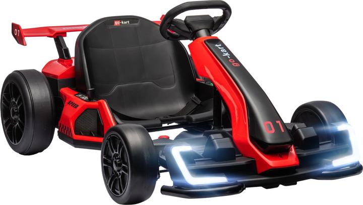 Homcom Kinder Elektro Gokart Kunststoff, Metall Rot+Schwarz