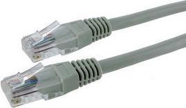 4World Patch cord RJ45, molded jacket, cat.5e UTP, 0.5 m, gray (06559) (U/UTP, CAT5e, 0.50 m)