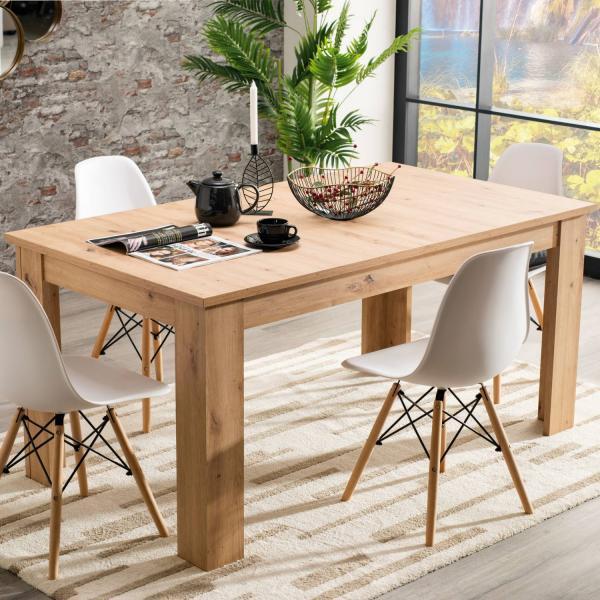 Actual product image Homestyle4u Extendable dining table (160.5 x 90.5 x 76.5 cm)