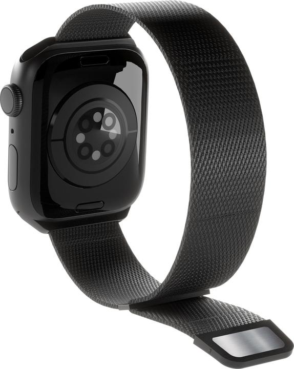 Actual product image Puro Milanese Magnetic Band - Pasek ze stali nierdzewnej do Apple Watch 42/44/45/49 mm (czarny) (42 mm, 44 mm, 45 mm, 49 mm, Stainless steel)