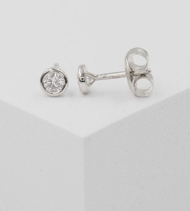Produktbild Muau Ohrstecker Zargen-Fassung (Weissgold 750 0.34ct.2 H SI Brillanten à je 0.17ct.)