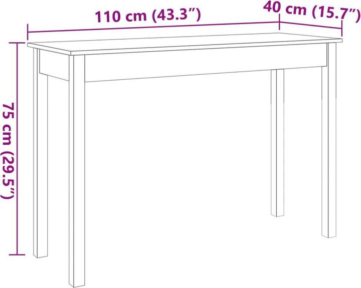 Actual product image VidaXL Commander (110 x 40 x 75 cm)
