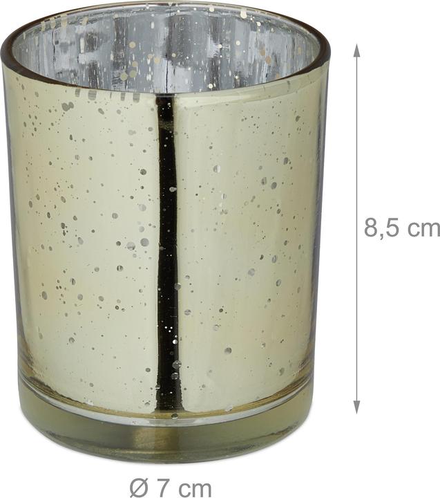 Immagine prodotto Relaxdays 12x vaso tealight (1 x, 7 x 7 x 8,5 cm)
