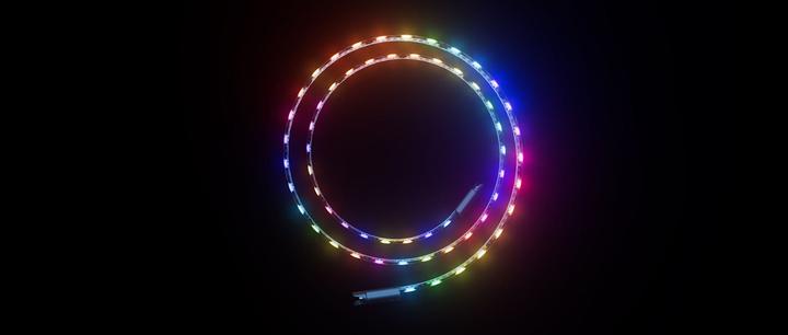 Actual product image Hyte Ls10 RGB Light Strips Blk 3pk (Green, Blue, Red)