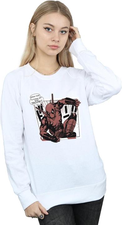 Actual product image Womens/Ladies Deadpool Breaktime Tacos Sweatshirt (L)