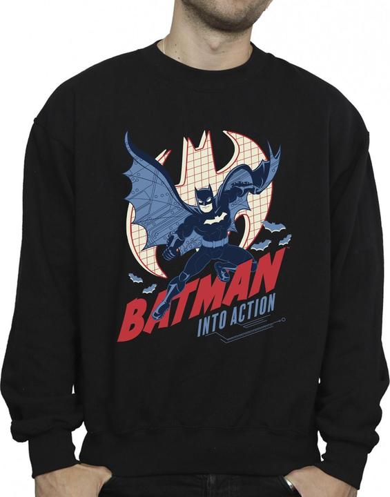Image du produit Mens Batman Into Action Cotton Sweatshirt (S)